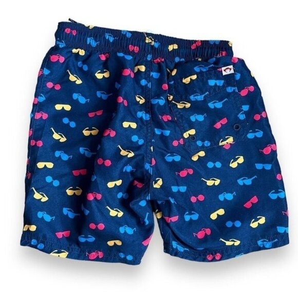 Appaman Boys Midlength Size 7 Shades Swim Trunks Blue Sunglasses Summer - Picture 3 of 3